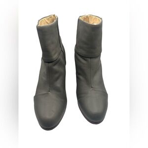 Rag & Bone Newbury Ankle Boot Womens Sz 11 Gray Leather Zip Up Block Heel 3.5